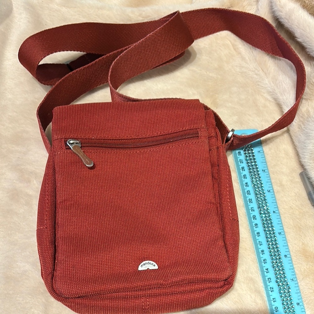 Red Canvas Crossbody Bag